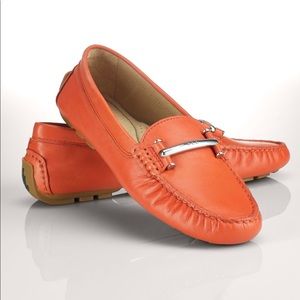LAUREN RALPH LAUREN ORANGE LOAFERS